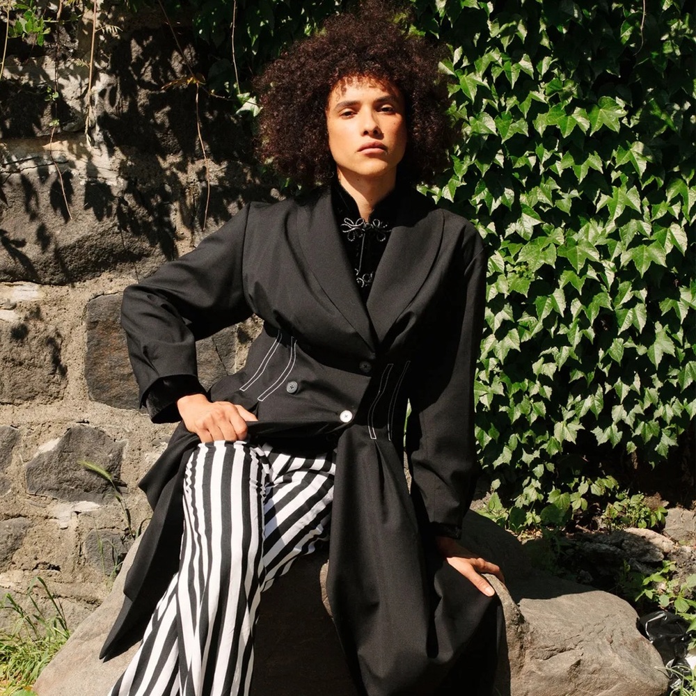 Suzanne Rae black trench coat